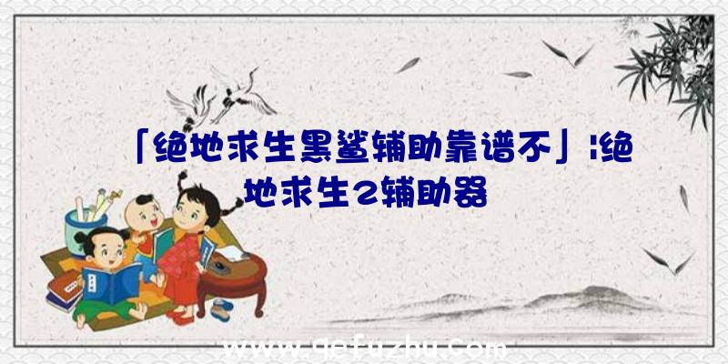 「绝地求生黑鲨辅助靠谱不」|绝地求生2辅助器